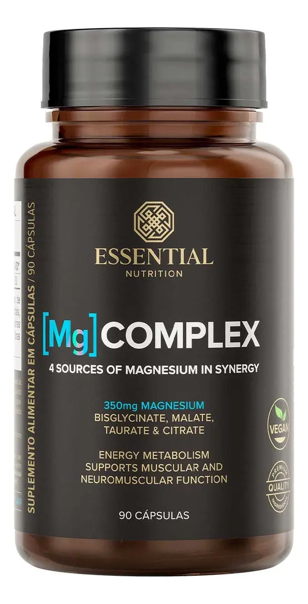 Mg Complex Blend De Magnésio 90 Cápsulas Essential Nutrition