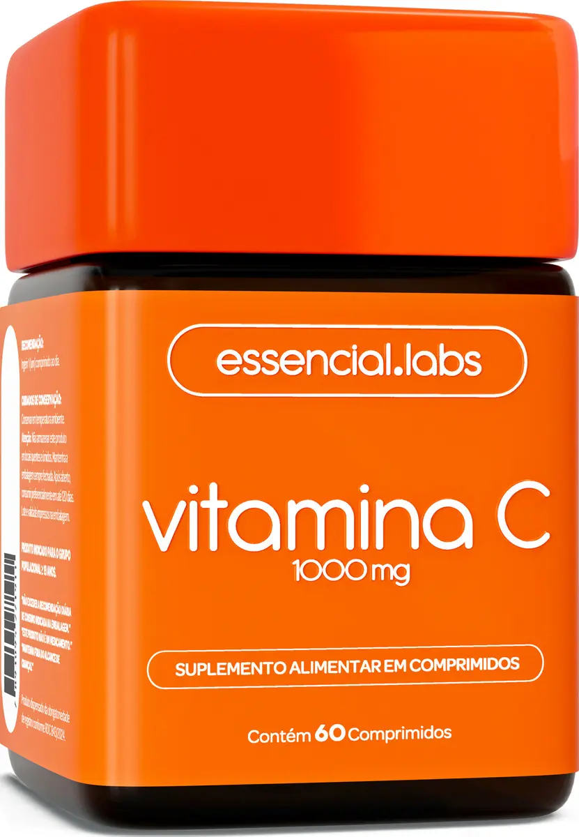 VITAMINA C 1000mg - Fórmula Concentrada e 100% PURA - 60 Doses