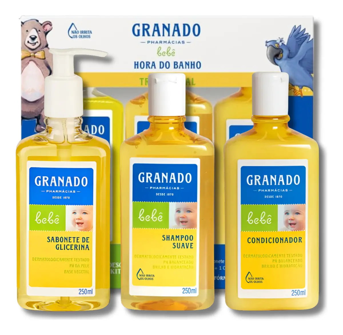 Kit Granado Bebê Trio Shampoo Condicionador Sabonete